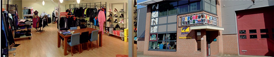 showroom en pand dupal bedrijfskleding in waalwijk