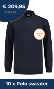 polo sweater met logo Dupal Bedrijfskleding Waalwijk