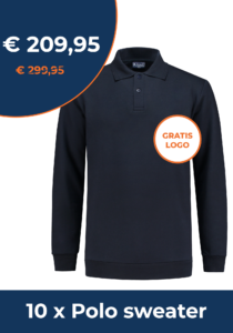 polo sweater met gratis logo