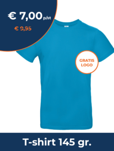 t-shirt met logo 145 grams B&C E150 Dupal Deal