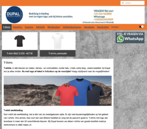 Webshop bedrijfskleding werkkleding Dupal